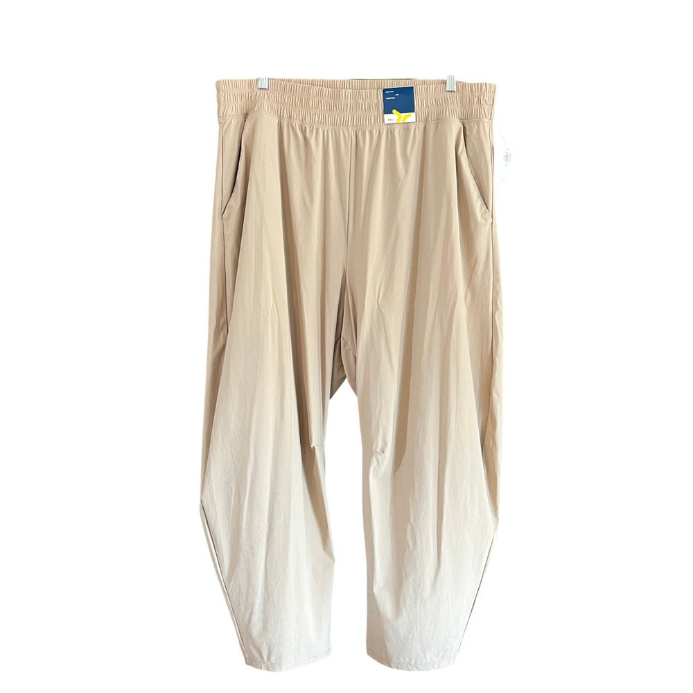 Old Navy SleekTech Go-Dry High-Rise Tapered Pants Tan XXL Tall NWT
